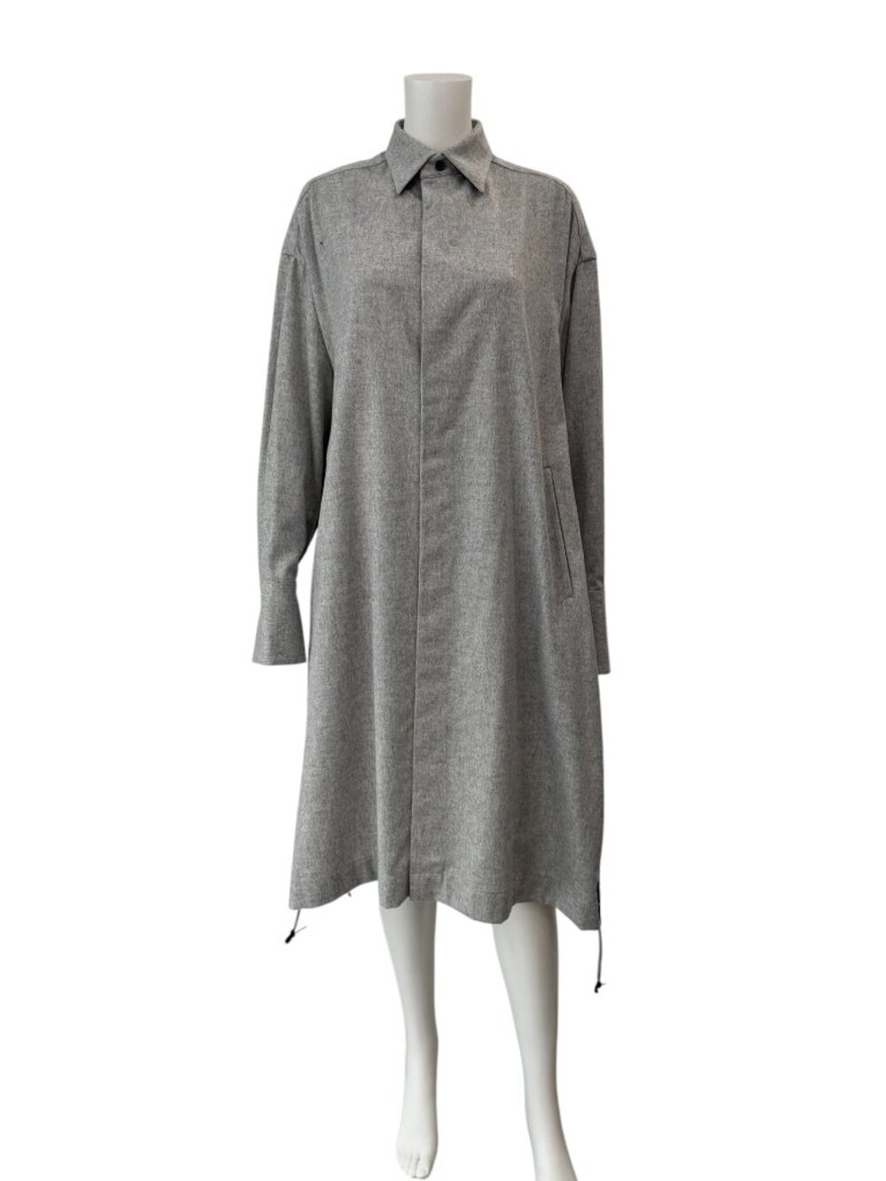 $280 NWT Y-3 Heathered Gray Midi Classic Winter Shirt Jacket size Medium